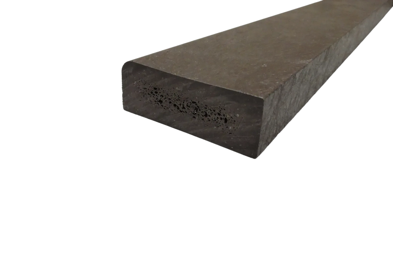 Plastplanke med 1 Afrundet Kant - Beige - Plastplanker - - Plastplanke