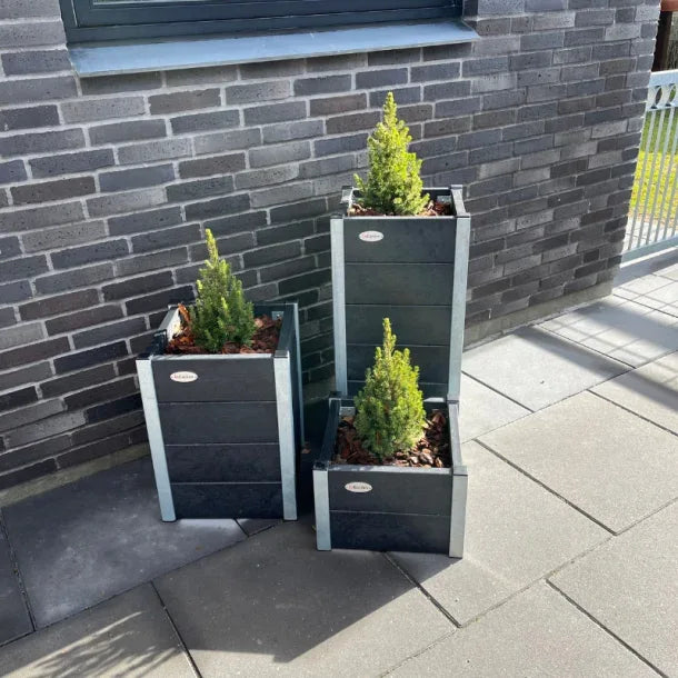 Blomsterkumme Sæt - 3 stk - Helårs - Plastplanker - - Blomsterkrukke
