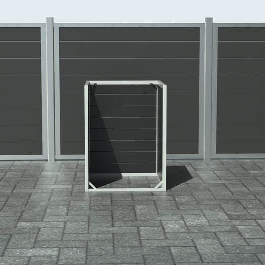 Skraldespandsskjuler - Single uden låge - Sort