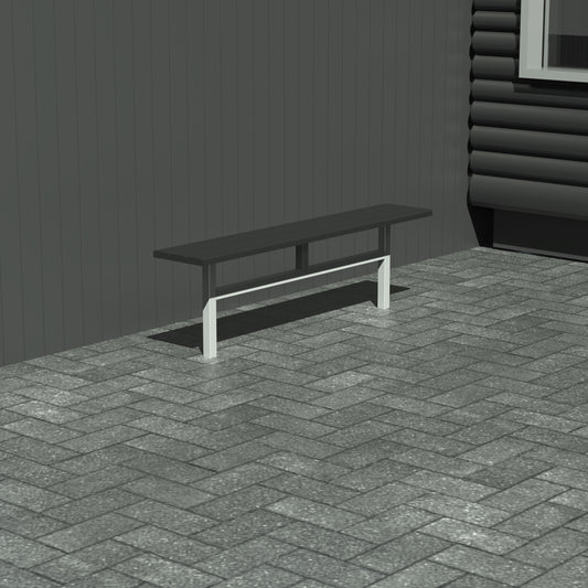 Bænk til nedstøbning - Uden ryglæn