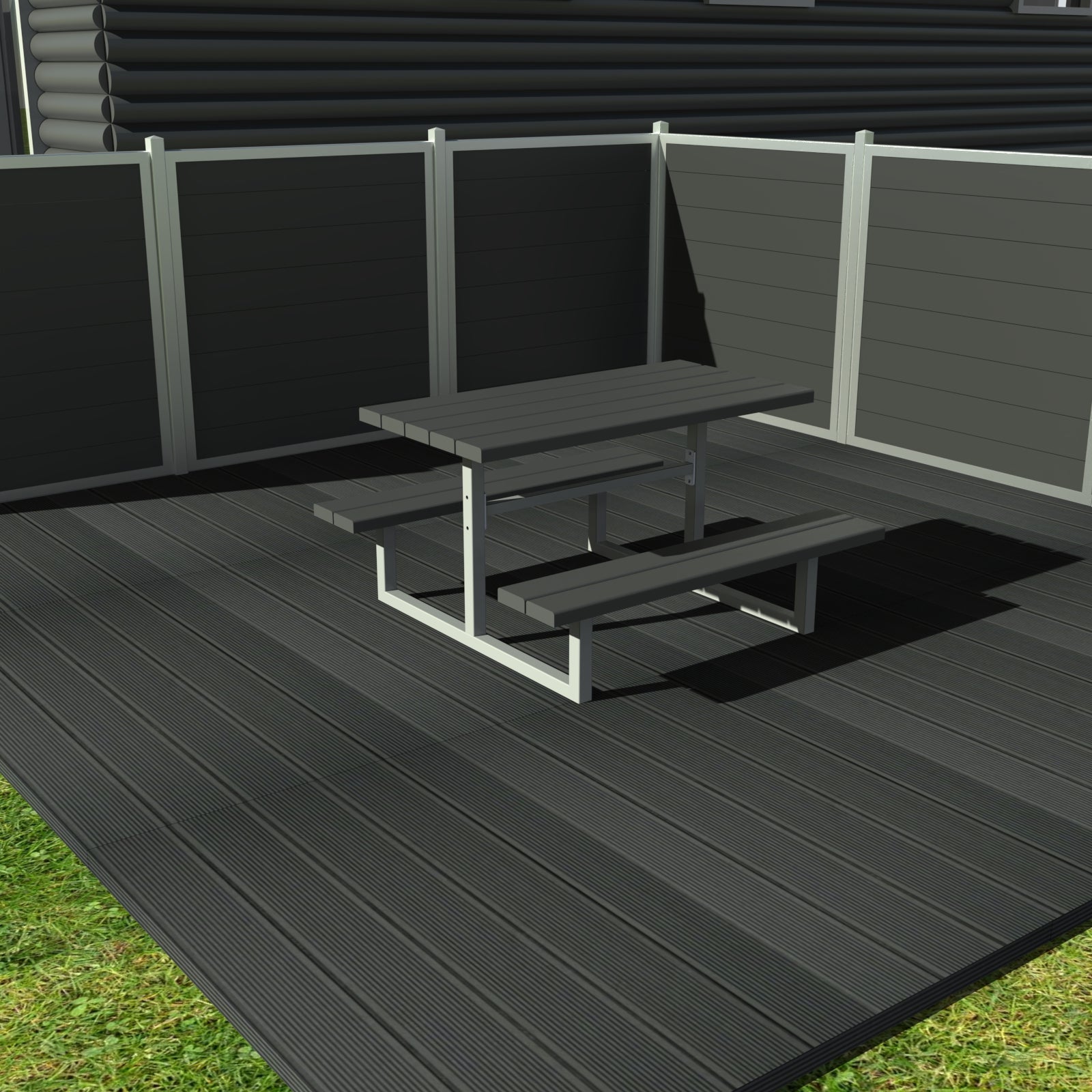 Vedligeholdelsesfrit Junior bord bænkesæt uden ryglæn samt genbrugsplastplanker (Børne bordbænkesæt)