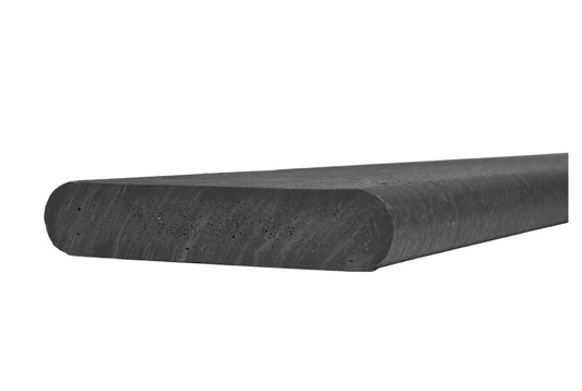 Plastplanke med 4 afrundet hjørner - Sort