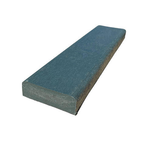 Plastplanke med 2 afrundet kanter - Grøn