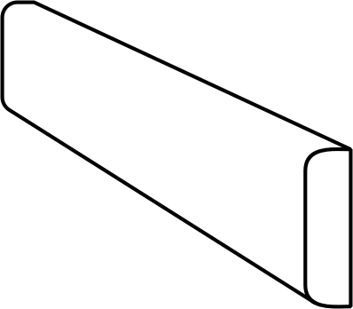 Plastplanke med 2 afrundet kanter - Brun