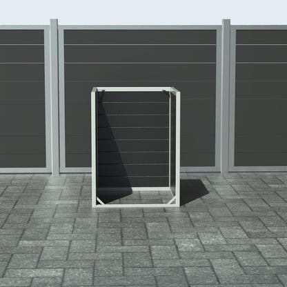 Skraldespandsskjuler - Single uden låge - Sort