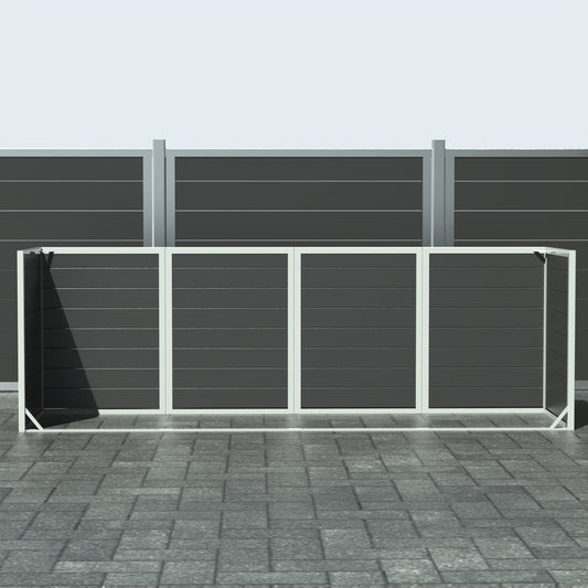 Skraldespandsskjuler - Quatro uden låge - Sort