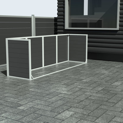 Skraldespandsskjuler - Quatro uden låge - Sort