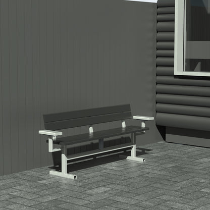 Bænk - Med ryglæn og armlæn