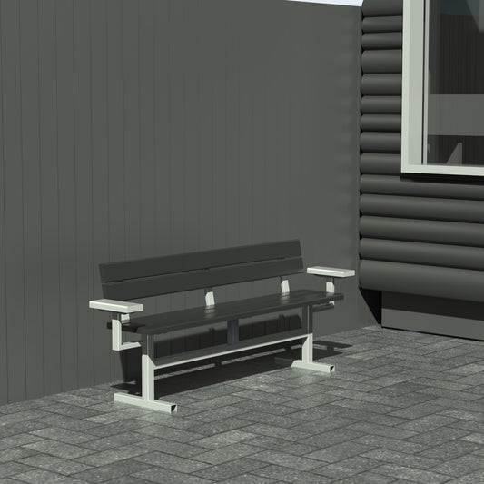 Bænk - Med ryglæn og armlæn