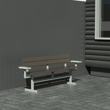 Bænk - Med ryglæn og armlæn