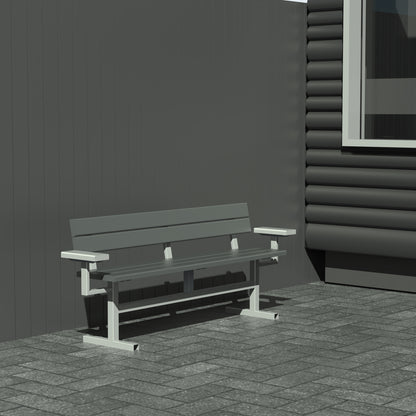 Bænk - Med ryglæn og armlæn