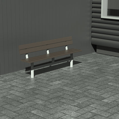 Bænk til nedstøbning - Med ryglæn