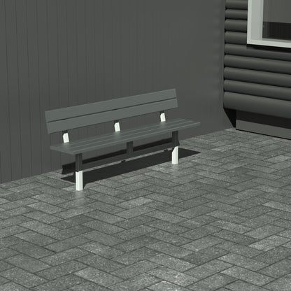 Bænk til nedstøbning - Med ryglæn