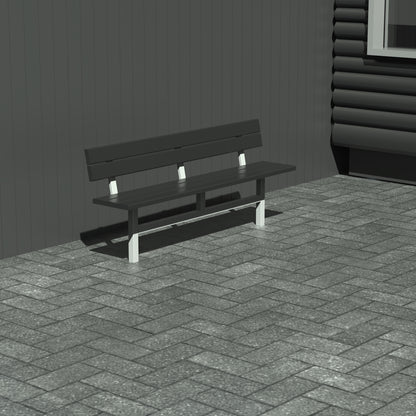 Bænk til nedstøbning - Med ryglæn