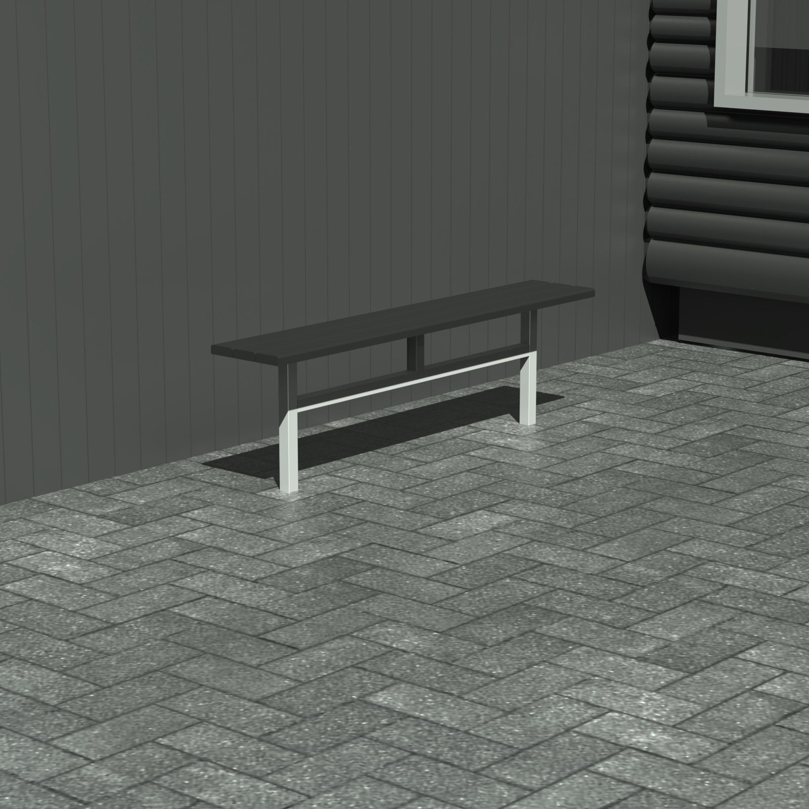 Bænk til nedstøbning - Uden ryglæn