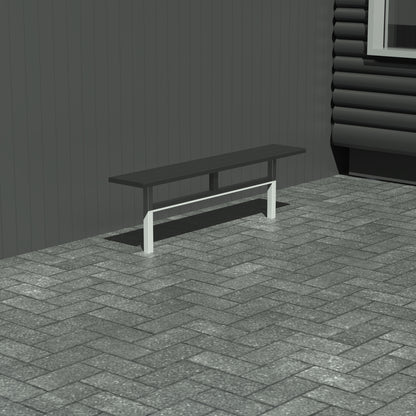 Bænk til nedstøbning - Uden ryglæn