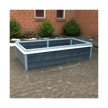 Højbed Classic med sneglekant - Antrazit - Plastplanker -  - Højbede