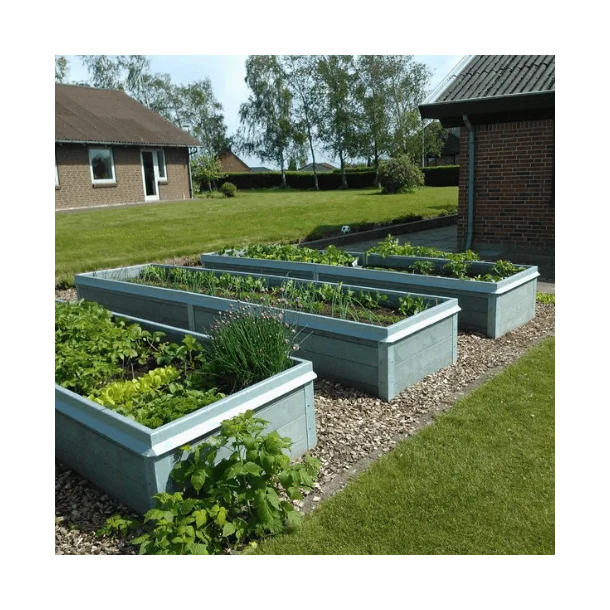 Højbed Classic med sneglekant - Grå