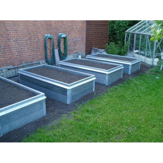 Højbed Struktur med sneglekant - Grå