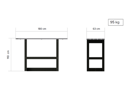 Bord/bænke sæt - London High