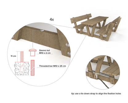 Bord/bænke sæt - Lyon