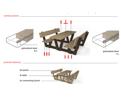 Bord/bænke sæt - Lyon