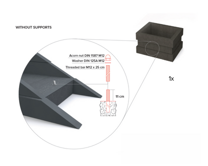 Blomsterkrukke - Madrid - Model C