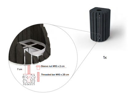 Udendørsskraldespand - Mercure