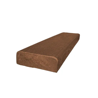 Plastplanke med 2 afrundet kanter - Brun