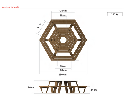 Bord/bænke sæt - Roma