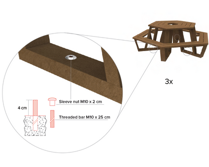 Bord/bænke sæt - Roma