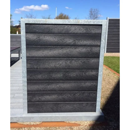 Skraldespandsskjuler - Single uden låge - Brun