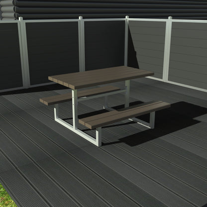 Vedligeholdelsesfrit Junior bord bænkesæt uden ryglæn samt genbrugsplastplanker (Børne bordbænkesæt)