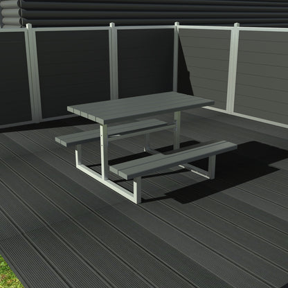 Vedligeholdelsesfrit Junior bord bænkesæt uden ryglæn samt genbrugsplastplanker (Børne bordbænkesæt)