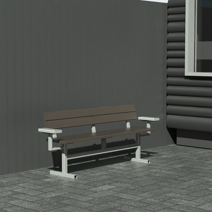 Bænk - Med ryglæn og armlæn