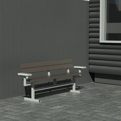 Bænk - Med ryglæn og armlæn