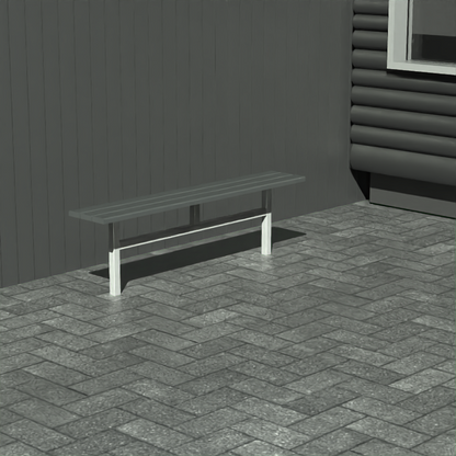 Bænk til nedstøbning - Uden ryglæn