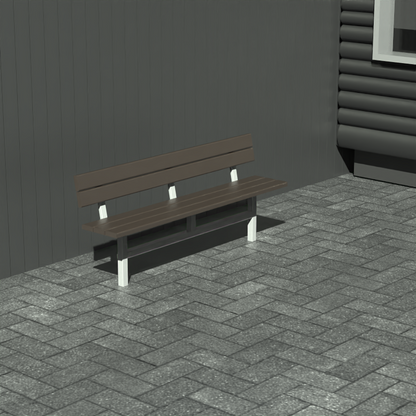 Bænk til nedstøbning - Med ryglæn