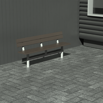 Bænk til nedstøbning - Med ryglæn