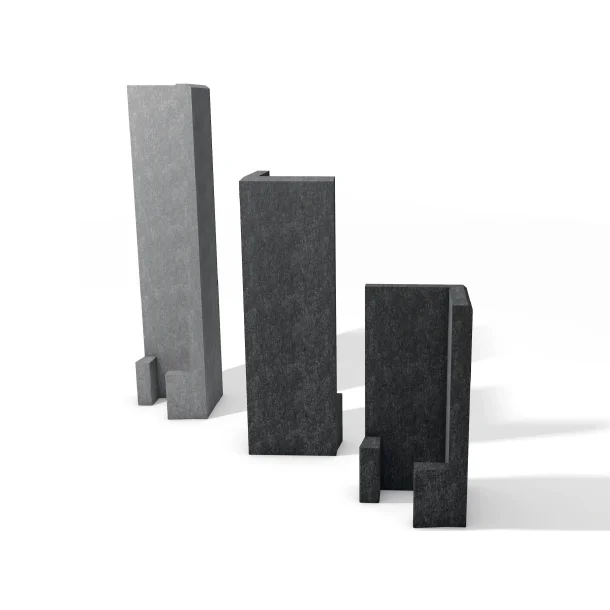 Hjørne Støttemur - Sort