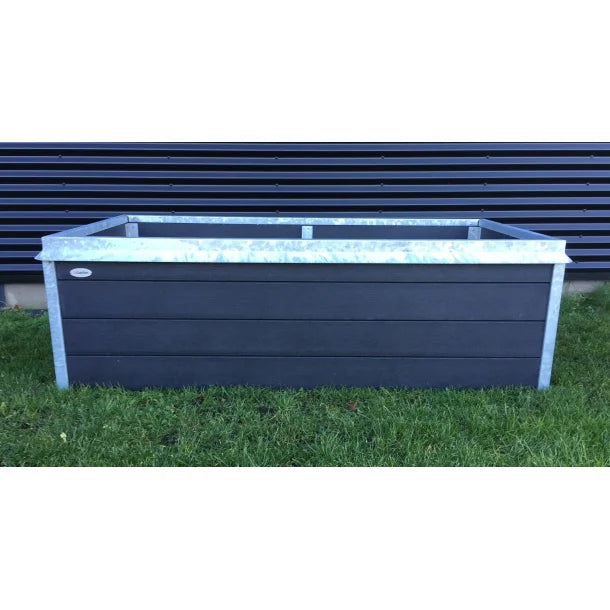 Højbed Struktur med sneglekant - Sort