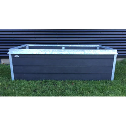 Højbed Struktur med sneglekant - Sort - Plastplanker -  - Højbede