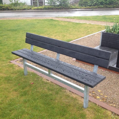 Bænk til nedstøbning - Med ryglæn