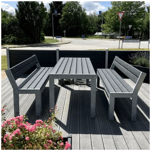 Opal Bord bænkesæt - Med ryglæn