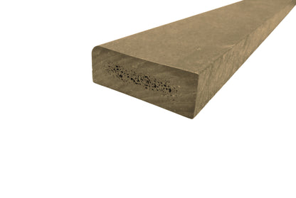 Plastplanke med 1 Afrundet Kant - Beige