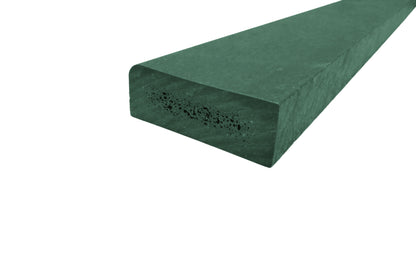 Plastplanke med 1 Afrundet Kant - Grøn