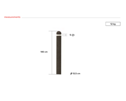 Rund parkeringspullert