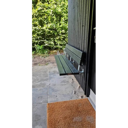 Bænk - Væghængt med ryglæn